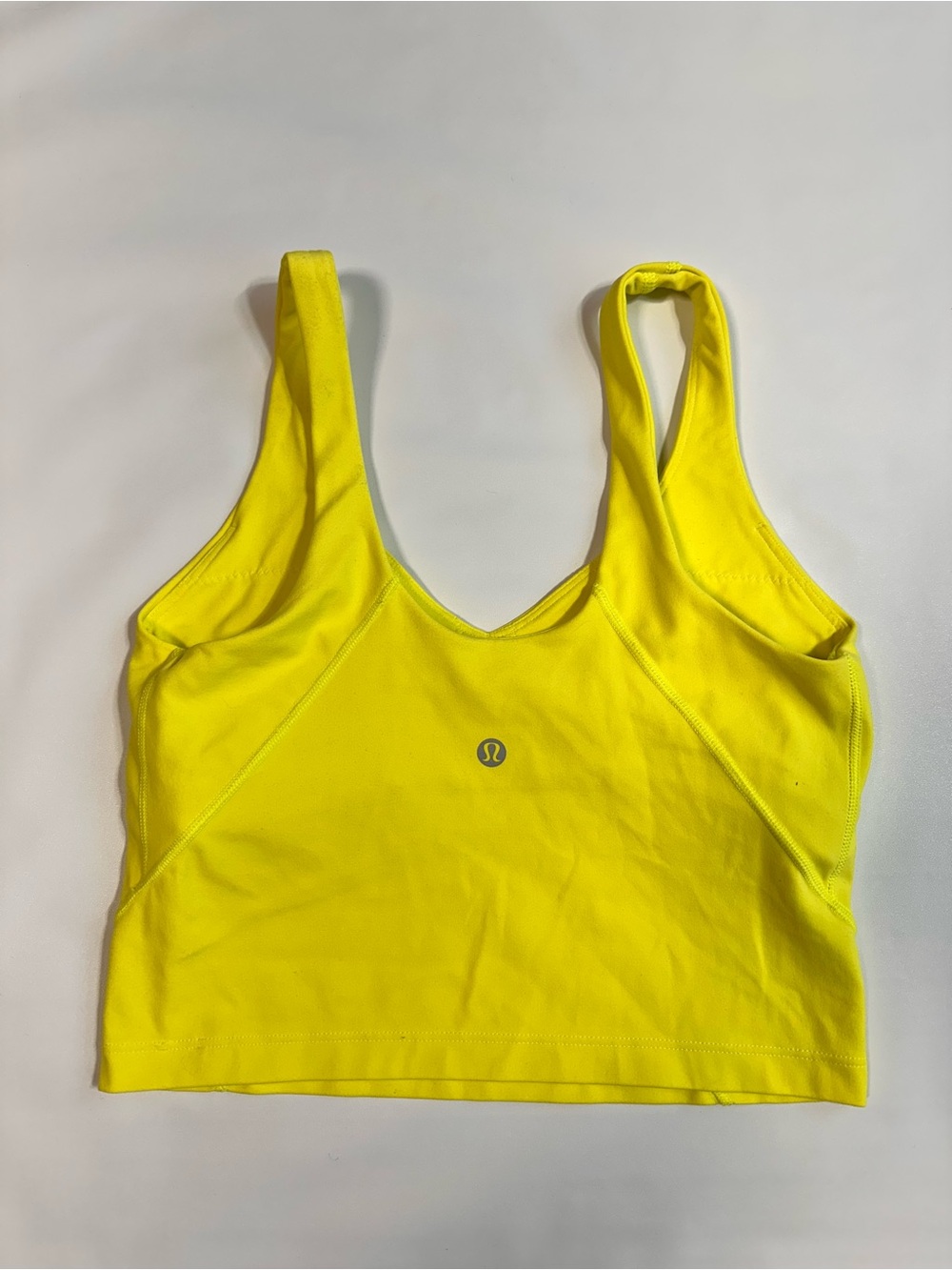 lululemon athletica Neon Yellow Supportive Crop Tank
